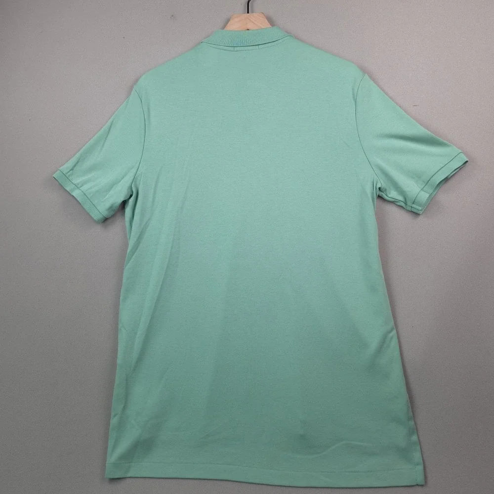 Polo Ralph Lauren Mens L Sage Green Jersey Cotton Polo Shirt Peach Pony Golf Top